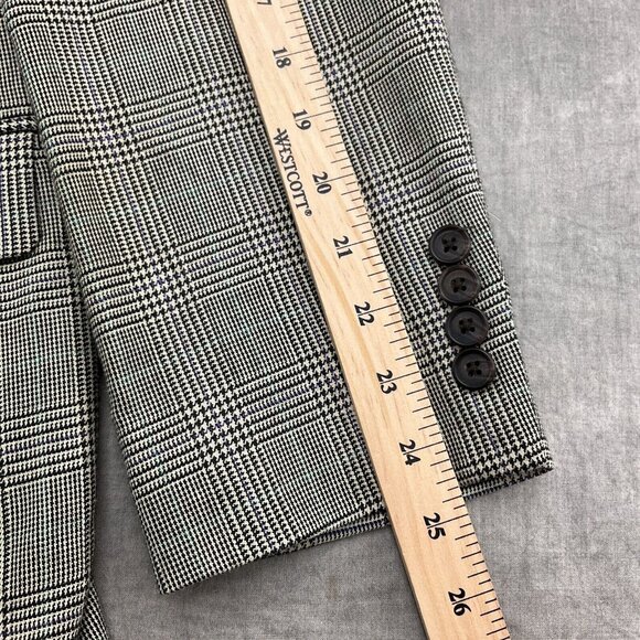 Lauren Ralph Lauren Blazer Men 40R Purple‎ Tan Prince Edward Plaid Silk Wool - Picture 7 of 14